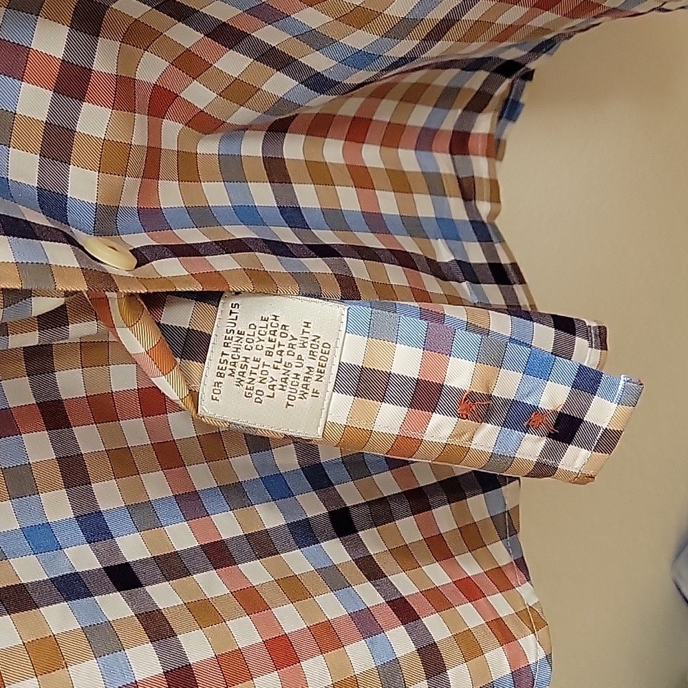 Peter Millar Button-Down - Orange - Medium - image 8